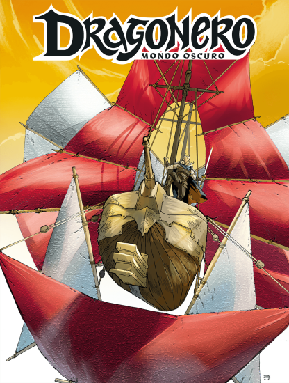La copertina con effetto floccato di Dragonero Mondo Oscuro 37 "La fine di tutto".