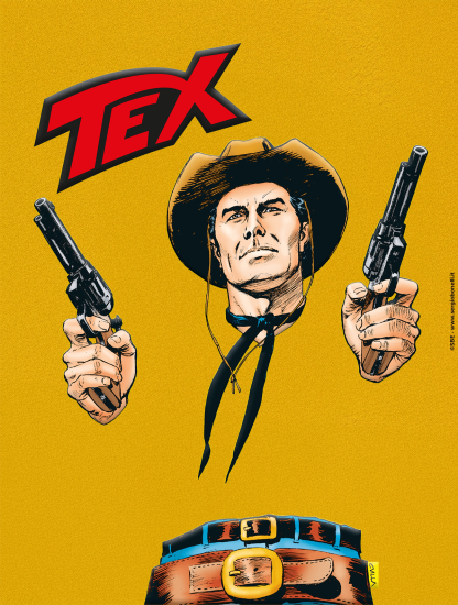 La copertina con effetto floccato di Tex 781 "Il tunnel segreto".