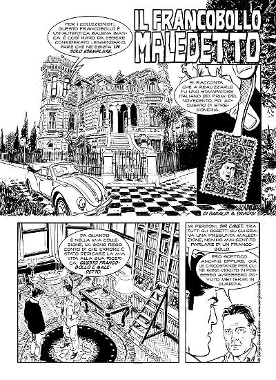 Una tavola di Bruno Brindisi da "Dylan Dog. Tre passi nel brivido". Testi di Barbara Baraldi.